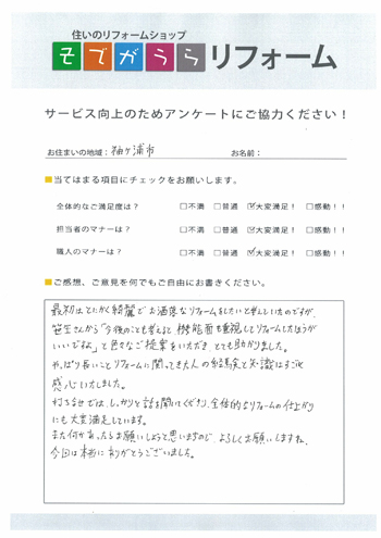 アンケートの写真